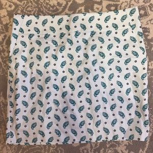 Ann Taylor blue paisley shirt pencil skirt